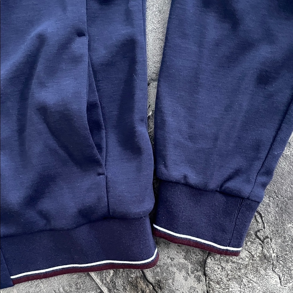 ROBERT GRAHAM Navy Blue Zip-up Sweater Preppy Coastal Casual Cottagecore - Picture 7 of 12